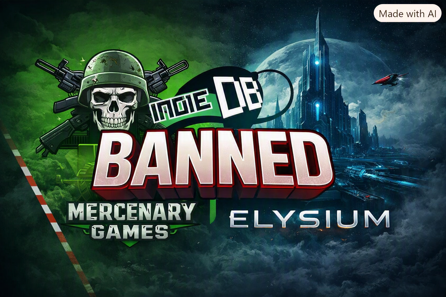 BANNED — Mercenary Games and ELYSIUM removed from IndieDB
